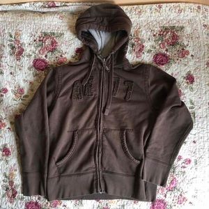 Vtg brown American eagle hoodie
